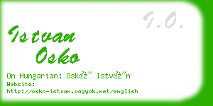 istvan osko business card